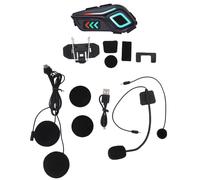 SALALIS Cuffia per Casco Moto con Luci Ambientali a LED, 5.4 | Cuffia per casco wireless, microfono con cancellazione del rumore, IP65, assistente vocale, per caschi integrali e mezzi