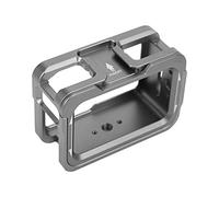 SALALIS Custodia Protettiva in Lega di Alluminio per Action Camera, Custodia Leggera Anticollisione, Dissipazione del Calore, per Riprese All'aperto, Bianco-argento, 1 Pezzo