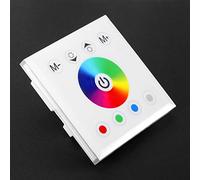 SALALIS Dimmer per Controller Touch Panel LED RGBW per Strisce Luminose - Tocco Capacitivo, Materiale ABS Resistente, Applicabile per la Decorazione Domestica (Bianca)