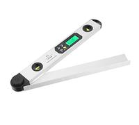 SALALIS Goniometro Digitale a Livello Angolare Strumento di Precisione in Lega di Alluminio per la Lavorazione del Legno Schermo LCD 0-225° (Argento)
