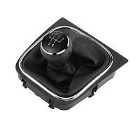 SALALIS Kit Cuffia Pomello a 5 Marce per 6 MK5 MK6 2005-2014, Elegante Bordo Cromato, Installazione Semplice, Ricambio Perfetto per gli Appassionati di Auto, Cappuccio Nero