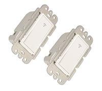 SALALIS Kit Interruttori Luci Smart Wireless a 2 Gruppi per Controllo Vocale per L'automazione Domestica, Set Interruttori Luci WiFi a Parete, Materiale ABS Colore Bianco