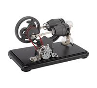 SALALIS Kit Modello Motore Stirling Giocattolo Educativo per Progetti Scientifici Modello Motore Stirling in Lega di Zinco e Vetro 1 unità