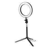 SALALIS Lampada Fotografica USB Regolabile Dimmerabile da 20 Cm con Luce Anulare a LED per Selfie e Riprese Video, Lega di Alluminio
