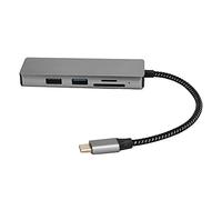 SALALIS Lettore di Schede Adattatore Hub 5 in 1 Hub USB C 4K Interfaccia Multimediale Ad Alta Definizione per L'elaborazione Rapida dei Dati per XP/Vista/7/8/10 e OS X Lega di Alluminio