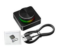 SALALIS Manopola di Controllo del Volume USB con Illuminazione RGB Controller Multimediale Cablato per Regolazioni in Tempo Reale di Desktop e Laptop Look Moderno