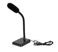 SALALIS Microfono da Tavolo Cablato da 3,5 Mm, Collo di Cigno Regolabile | Microfono per computer omnidirezionale con chip di cancellazione del rumore, Plug and Play per streaming, conferenze,