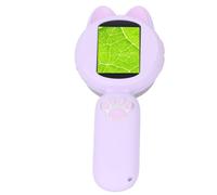 SALALIS Microscopio Portatile per Bambini con Schermo HD IPS e Luce LED a 3 Ingranaggi per Esplorazioni All'aperto Ed Esperimenti in Interni (Viola)