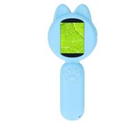 SALALIS Microscopio Portatile per Bambini con Schermo HD IPS e Luce LED a 3 Ingranaggi per Esplorazioni All'aperto Ed Esperimenti in Interni (Blu)