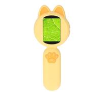 SALALIS Microscopio Portatile per Bambini con Schermo HD IPS e Luce LED a 3 Ingranaggi per Esplorazioni All'aperto Ed Esperimenti in Interni (Giallo)