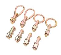 SALALIS Raccordi per Prigionieri a L Set di Ancoraggio O-ring in Acciaio Al Carbonio di Alta qualità per Rimorchi di Camion, Attacco per Binario a L Resistente All'erosione per gli Appassionati di