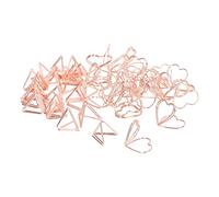 SALALIS Set di 100 Graffette Sagomate, Leggere e Durevoli, Design Triangolare e a Cuore, per Uso Domestico in Ufficio, in Metallo Color Oro Rosa