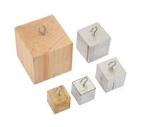 SALALIS Set di Cubi di densità per Scopi Educativi con 5 Blocchi Realizzati a Mano tra Cui Rame, Ferro, Alluminio e Legno per Scuole e Laboratori