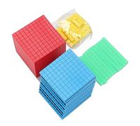SALALIS Set di Dieci Blocchi Base per Bambini Strumenti di Apprendimento Interattivi Manipolatori Matematici in Plastica per Uso in a Casa 1 Confezione