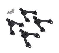 SALALIS Set di Supporti Antiurto RC Regolabili a 9 Fori in Lega di Alluminio da 4 Pezzi, Pacchetto di Aggiornamento Completo per gli Appassionati di Auto Cingolate RC