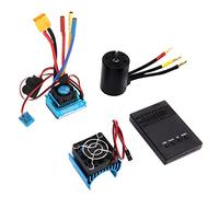 SALALIS Set Motore Brushless 3650 2300KV con ESC 120A e Ventola di Raffreddamento per Auto RC 1/8 1/10, Lega di Alluminio, Impermeabile, Resistente