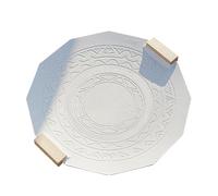 SALALIS Teglia per Grigliare Antiaderente da 41 Cm per Esterni, Design Durevole per Cucinare Facilmente in Campeggio e Feste Barbecue, Alluminio Rivestito in Pietra, Spessore 5 mm. (Bianco)