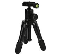 SALALIS Treppiede QQ66 con Testa a Sfera Treppiede Leggero e Compatto per Fotocamere e Mirrorless Ideale per Viaggiare Lega di Alluminio Nera 23-49 Cm