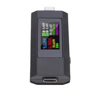SALALIS USB C Tester Misuratore di Potenza Compatto con Schermo a Colori Ad Alta Precisione per il Monitoraggio 'efficienza di Ricarica dei Dispositivi Digitali (Nera)