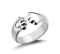 SALAN Anelli Aperti A Zampa di Gatto Dolce in Argento Sterling 925 per Gioielli in Argento Sterling da Donna