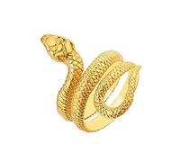 SALAN Anello Serpente in Acciaio Inossidabile Unisex, Semplice, Punk, Hip Hop, Moda, Coppia, Regalo Perfetto per Compleanno, Laurea, Anniversario