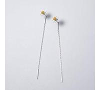SALAN Argento Sterling 925 Orecchini A Goccia A Margherita per Le Donne Moda Coreana Linea di Orecchini Lunghi Chic Accessori Gioielli del Partito