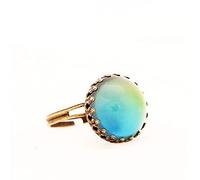 SALAN Gypsy Boho Round Cambia Colore Anello Dell'umore Emotion Feeling Anello Modificabile