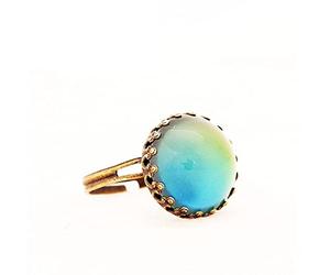 SALAN Gypsy Boho Round Cambia Colore Anello Dell'umore Emotion Feeling Anello Modificabile