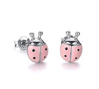 SALAN Moda 9mm Squisita Piccola Coccinella Carina Orecchini Rosa/Fascino Rosso Insetto Occhiali da Coccinella per Donna Regalo Ragazza