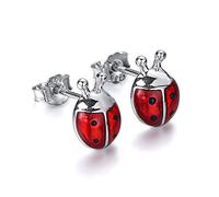 SALAN Moda 9mm Squisita Piccola Coccinella Carina Orecchini Rosa/Fascino Rosso Insetto Occhiali da Coccinella per Donna Regalo Ragazza