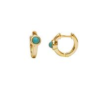 SALAN Orecchini A Cerchio in Argento Sterling 925 Boho Piccoli Orecchini Rotondi Turchesi Huggie per Le Donne Gioielli Bohémien