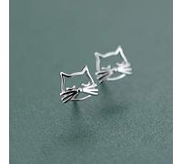 SALAN Orecchini in Argento Sterling 925 Orecchini per Gatti per Donna per Le Donne New Trend personalità Signora Gioielli Moda