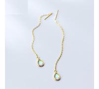 SALAN Orecchini Pendenti con Goccia d'Acqua in Argento Sterling 925 per Le Donne con Ciondoli Color Oro Arcobaleno Opale Gioielli di Moda Bijoux