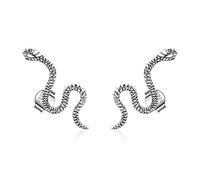 SALAN Orecchini Punk in Argento Sterling 925 con Borchie A Forma di Serpente Orecchini Ipoallergenici Unisex Gioielli di Moda
