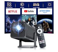 Salange Mini proiettore 4K supporta Android 11, Smart Projector Portable 5G WiFi 6 BT 5.3, Mini proiettore Full HD 1080P Auto Keystone, piccolo proiettore per home cinema all'aperto, nero
