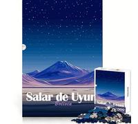 Salar de Uyuni,Bolivia di notte - Puzzle per adulti da 1000 pezzi - Esercizi di logica - Passatempo rilassante - Bordi puliti - Ottima idea regalo (38x52cm)