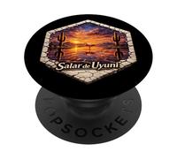 Salar de Uyuni: Bolivia Saline Flamingo e Cactus PopSockets PopGrip Adesivo