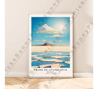 Salar De Uyuni Bolivia Stampa Illustrazione Art Poster da Viaggio Decoro Regalo