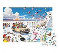 Salar De Uyuni Salt Flat Mirage Madness Puzzle in Legno Impermeabile DIY Puzzles Da 1000 Pezzi Per Adulti Colorati Per Decorazioni Domestiche