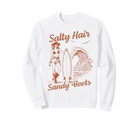 Salato Capelli Sandy Boots Surfer Ragazza Spiaggia Ocean Wave Surf Felpa