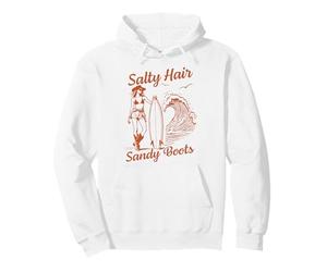 Salato Capelli Sandy Boots Surfer Ragazza Spiaggia Ocean Wave Surf Felpa con Cappuccio