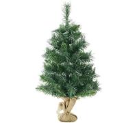 SALCAR 60 cm Piccolo albero di Natale artificiale con base in cemento - per decorazioni natalizie in interni, ideale come albero da tavolo
