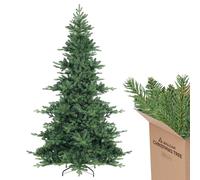 SALCAR Albero di Natale Artificiale 180 cm - Rami in PVC e PE, Sistema Pieghevole a Ombrello, Diametro 115 cm