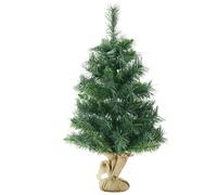 SALCAR Albero di Natale Piccolo Artificiale 90 cm, Mini Abete di Natale da Tavolo con Guanti e Supporto in Cemento, 112 Punte per Rami, Ignifugo, Montaggio Rapido