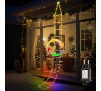 SALCAR Catena luminosa a LED di Natale, luce bianca calda e colorata, 3 m, illuminazione natalizia con 9 modalità, timer e memoria, impermeabile, per interni ed esterni, decorazione natalizia