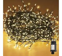 SALCAR Catena luminosa a LED per albero di Natale, 20 m, 800 LED, con 8 modalità, timer e memoria, impermeabile, per esterni, giardino, matrimonio, bianco caldo