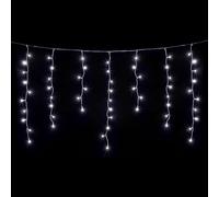 Salcar, catena luminosa LED effetto cascata ghiaccio per esterni, 2 m, 80 LED, tenda luminosa per interni Natale con 8 modalità, timer e funzione memoria, impermeabile, illuminazione natalizia per