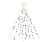 SALCAR La catena luminosa dell'albero di Natale dotata di 8 ghirlande e 280 LED. La catena luminosa dell'albero di Natale è dotata di anello e 10 Stella dell'albero di Natale sulla parte superiore.