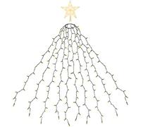 SALCAR Luce per Albero di Natale 360 LEDs, 3m x 10 Radici Catena Luminosa Lluminazione Natalizia per Albero di Natale Adatta - Bianco Caldo