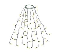 SALCAR Luci per albero di Natale, 0,6 m, con anello e 8 ghirlande, 48 LED, impermeabile, per 60 cm, 90 cm, 120 cm, albero di Natale, bianco caldo